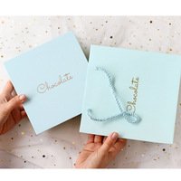 Luxus geprägte Gold Logo Schokolade Geschenk verpackung Box mit benutzer definierten Design