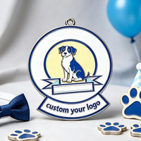 Médaille personnalisée en alliage de zinc émaillé, durable, imprimée UV, motif chien, pour concours canin, cadeau, en matériau écologique
