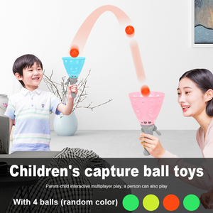 Parent-Child Outdoor Kids Fun Ejection to Catch a Ball <b>Throwing</b> Toy Pinball Training Equipment Pair Catch Ball Game - Product Image 4