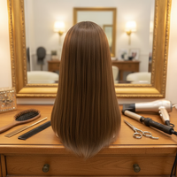 Perruques frontales en dentelle suisse HD 100 % cheveux humains vierges, sans colle, transparentes et respirantes, avec une apparence de ligne de cheveux naturelle, vente en gros