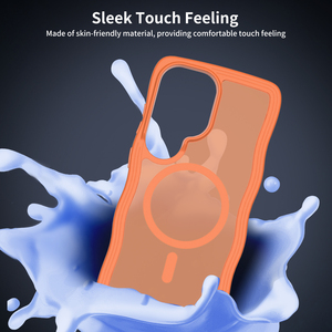<span class=keywords><strong>Coque</strong></span> de protection antichoc hybride TPU PC à motifs ondulés avec aimant pour Samsung S26 Ultra - Product Image 2
