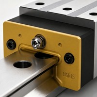 Rail de guidage linéaire PHEAKO taille 15 avec bloc de roulement en acier, type carré et à bride, fabricant chinois, remplace HGR15