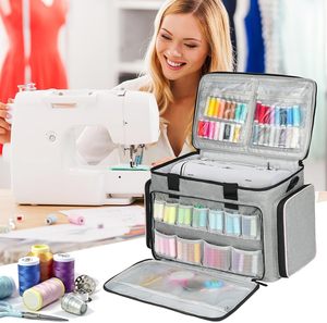 Sac de rangement pour machine à coudre portable, grande capacité, double couche, échantillon gratuit - Product Image 6