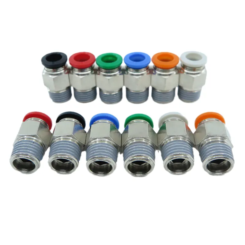 Male Straight Pu Hose Connector Push Fit in Pneumatic One Touch Fitting Fittings Pneumatic Tools Accessories Parts
