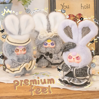 Vente en gros de jouets en peluche pour bébés Three Oli's Wardrobe, figurines en vinyle Bb3 Bunnies avec de magnifiques vêtements de poupée, 12 pièces