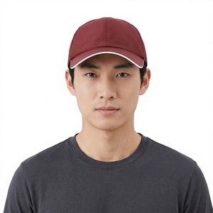 Gorra de Béisbol Deportiva Unisex de 6 Paneles, Color Sólido con Ribete en Contraste, Gorro Casual de Algodón para Invierno, Bordado, 58-60CM - Product Image 1