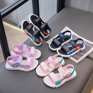 Spor yeni yazlık terlik tatlı prenses çocuk yumuşak taban ayakkabı sevimli mor erkek ve kız sandalet ayakkabı çocuk Boys - Product Image 2