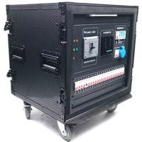 Boîte de distribution portable 24 voies CEE pour spectacles sur scène, IP44, 220V, 16A, avec voyant lumineux, triphasée, 5 fils