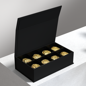 Caja de chocolate con logotipo personalizado Caja magnética de bolas de chocolate Logotipo de estampado en caliente Chocolates Postre Tuerca Caja de embalaje - Product Image 5