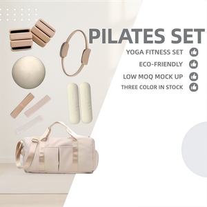 Set de Accesorios para Pilates CZYoga: Colchoneta, Mancuernas, Brazaletes Personalizados para Tobillos y Muñecas, Barra de Pesas, Anillo de Fuerza, Kit de Pilates de Silicona - Product Image 1