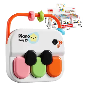 Mini cuentas de plástico sensoriales para Educación Temprana, 12 Uds., juguete de Piano de 5 teclas para bebés - Product Image 1