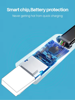 Câble USB en cuivre pur PVC de haute qualité, charge rapide 3A, avec blindage tressé et certifié CE pour téléphones Android (en stock)