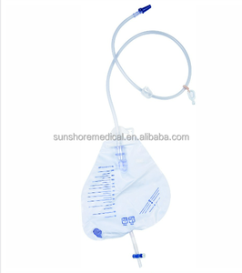 PVC 2000ml econômico estéril plástico descartável médico com saco da urina do saco do pé da válvula da T-fita - Product Image 2