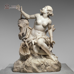 Scultura in Marmo di Trevi di Andromeda e il Mostro del Mare, Statua <span class=keywords><strong>Classica</strong></span> della Mitologia <span class=keywords><strong>Greca</strong></span> Realizzata a Mano per Decorazione Museale - Product Image 2