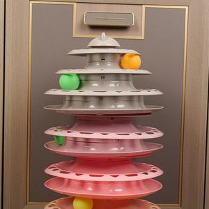Juguete Giratorio de Cinco Niveles para Gatos, Suministros para Mascotas, Juguete de Rompecabezas, Torre para Gatos de Interior con Rueda Giratoria de Cinco Niveles - Product Image 1