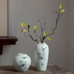 Jingdezhen famoso pintado a mano puramente hecho a mano Pastel jarrón de cerámica moderno estilo chino porcelana Bogu estante luz hogar de lujo - Product Image 2