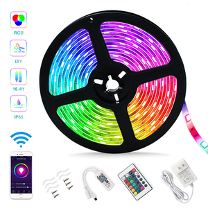 Tira de Luces LED RGB de 5 Metros, Inteligente, WiFi, 5050, IP65, Resistente al Agua, Compatible con Alexa, 12V, Control Remoto, Cortable, 60 LED/m, 2 Años de Garantía - Product Image 2
