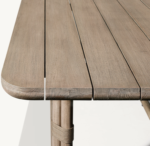 Tavolo <span class=keywords><strong>da</strong></span> Pranzo <span class=keywords><strong>da</strong></span> Giardino <span class=keywords><strong>in</strong></span> <span class=keywords><strong>Legno</strong></span> <span class=keywords><strong>Massello</strong></span> di Teak di Alta Qualità, Design Minimalista per Uso <span class=keywords><strong>Esterno</strong></span> - Product Image 3