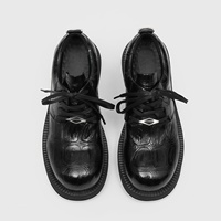 Chaussures Derby pour hommes à semelle épaisse, bout robuste, en cuir véritable, style britannique, chaussures décontractées pour le quotidien
