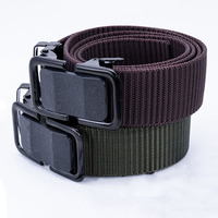 Boucle de ceinture tactique en fer à verrouillage automatique avec détection rapide et déclenchement rapide, 120 cm, en polyester, pour usage extérieur masculin