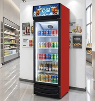 Réfrigérateur commercial sur mesure de 500 L avec vitrine, réfrigérateur à bière, refroidisseur de boissons énergisantes à porte vitrée