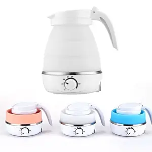 Mini Folding Kettle 600ml Silicone Hot Water Shell Intelligent Power-off Protection Travel Home Used Electric Kettle