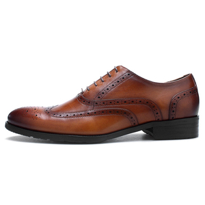 Chaussures Oxford en Cuir de Vachette Haut de Gamme Style Brogue Vintage Faites à la Main à Lacets en Cuir Véritable pour Mariage Formel Imperméables Saison Automne - Product Image 6
