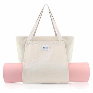 High QualityWholesale Eco Canvas Cloth Foldable Women Tote Shoulder Bags Fitness Yoga Mat Carry Bag - Product Image 1