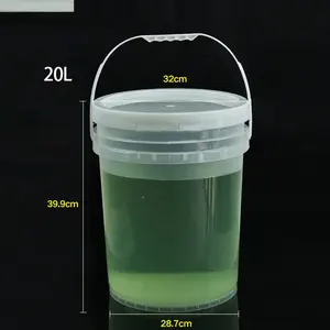 Schwarzes Formteil Kunststoff behälter Eimer mit Griff Polypropylen 20 Liter HDPE Hersteller chemische Flüssigkeits flasche