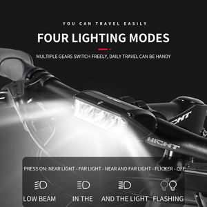 ไฟหน้า LED รถจักรยานสี่เหลี่ยมผืนผ้าแบบชาร์จไฟได้ไฟ LED ติดรถจักรยานแบบ USB กันน้ำ1700ลูเมน - Product Image 2