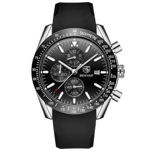 Reloj Deportivo Cronógrafo de Cuarzo para Hombre, Estilo Lujoso, Correa de Silicona, Luminoso, Resistente al Agua, con Calendario, Casual y de Negocios, Superventas - Product Image 3