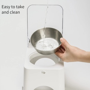 Thông minh Mèo Thức ăn cho chó trung chuyển cảm biến hồng ngoại tự động mở nắp thân thiện với môi thép không gỉ Bát sạc chống chuột mèo bát - Product Image 4