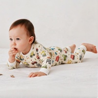 Ensemble Pyjama Bébé en Bambou Floral – Doux, Respirant, Manches Longues et Pantalon – Vente en Gros