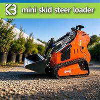 Mini-chargeuse compacte OEM CE avec moteur Briggs & Stratton, 722 kg, godet de 0,15 m³ pour jardin et pépinière