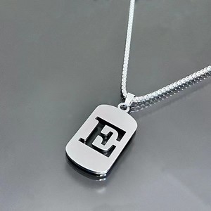 비주 해피 레터 참 26개 이니셜 청키 레터 펜던트, DIY 제작용 A-Z 영어 알파벳 목걸이 참 장식 - Product Image 5