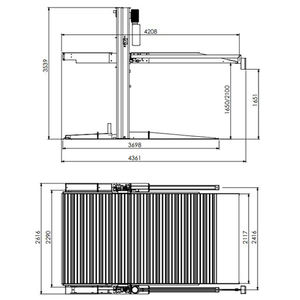 Сверхмощный 4-Тонный автомобильный гидравлический подъемник с двухстоечным стальным подъемником грузоподъемностью 3200 кг/1930 мм для гаража - Product Image 6