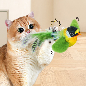 Mainan Kucing Interaktif ZMaker 2025 Bulu Halus dengan Sayap Berkibar & Desain Burung Berbunyi - Hiburan Mandiri untuk Kucing - Product Image 2