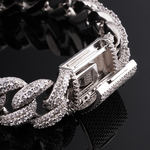 Moissanite Hip Hop Đồ Trang Sức Gra Giấy Chứng Nhận Moissanite Cuba Liên Kết Chuỗi Iced Out 15Mm 925 Sterling Silver Mens Moissanite Chuỗi - Product Image 5