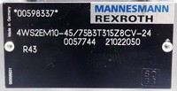 Vanne directionnelle Mannesmann 4WS2EM10-4575B3T315Z8CV-24 00598337. non utilisé-