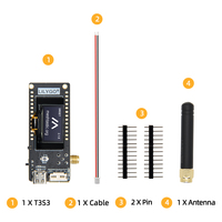 Module de développement sans fil LILYGO T3S3 V1.2 Meshtastic ESP32-S3 LoRa 868/915Mhz 2.4G WiFi Bluetooth avec écran OLED de 0.96''