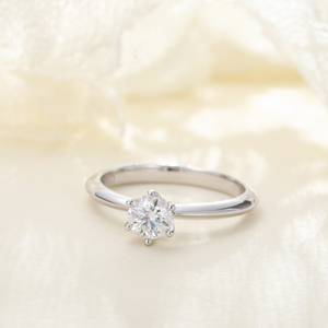 Anillo de Compromiso de Moissanita, Exquisito Anillo Solitario Clásico de Plata de Ley 925 con Seis Puntas para Mujer, Joyería Fina para Propuesta de Matrimonio - Product Image 2