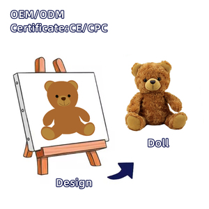 Wholesale <b>Cute</b> Custom Sizes Teddy Logo <b>Bear</b> PP Cotton Filled Cloth Velvet Plush Toys Custom Color Unisex - Product Image 2