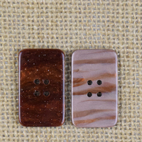 Offre Spéciale 4 Trous Acétate Coloré 35MM Motif Imprimé Léopard Rectangle Boutons de Couture pour la Décoration