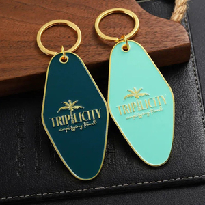 Biểu Tượng Tùy Chỉnh Sang Trọng Kim Loại Mềm Men Khách Sạn Keychain Cá Nhân Số Phòng Cổ Điển Kim Loại Móc Khóa Motel Phòng Móc Chìa Khóa - Product Image 1