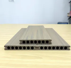 Wpc Decking pavimenti in legno legno composito di plastica legno 3D Grain Deck pavimenti da giardino per esterni in rilievo 140x25mm
