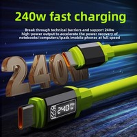 Cable de Datos Tipo C de Carga Súper Rápida de 240W con Material de Tejido