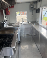 Superbe remorque alimentaire rouge foncé, bar à boissons extérieur, kiosque mobile, chariot conteneur à vendre