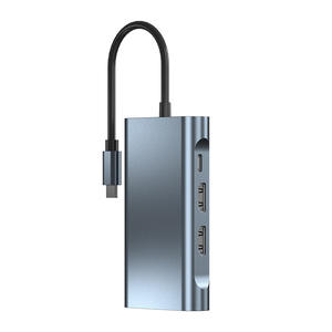 Multipuerto 8 en 1 Tipo-c HUB HDTV VGA Ethernet PD 100W USB3.0 2,0 4K <span class=keywords><strong>Dual</strong></span> HDTV Expansion <span class=keywords><strong>Dock</strong></span> Docking Station USB Hub - Product Image 3