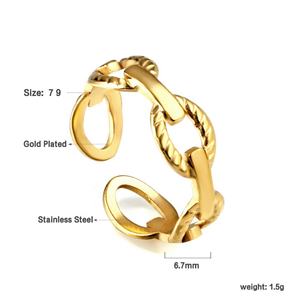 European Adjustable Multi Layer <b>Rings</b> Hollow Personalized Stainless Steel Jewelry <b>Rings</b> Open Heart Tarnish Free 18K <b>Gold</b> <b>Ring</b> - Product Image 5