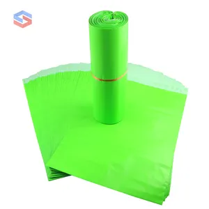 Wholesale custom mailing bag recycled mailers green printed poly courier postage bag for clothes